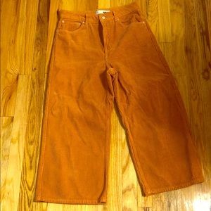 Cropped corduroy jeans